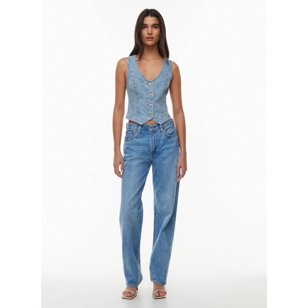 Denim Forum Light Blue Denim Button Vest